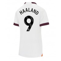 Camiseta Manchester City Erling Haaland #9 Visitante Equipación para mujer 2023-24 manga corta